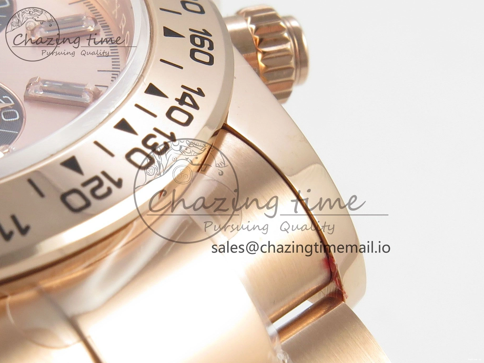 1227 TechFriendly Daytona 126505 RG QF 1:1 Best Edition RG Black Dial Crystal Markers On RG Bracelet SH4131 V6 (Gain Weight) 303